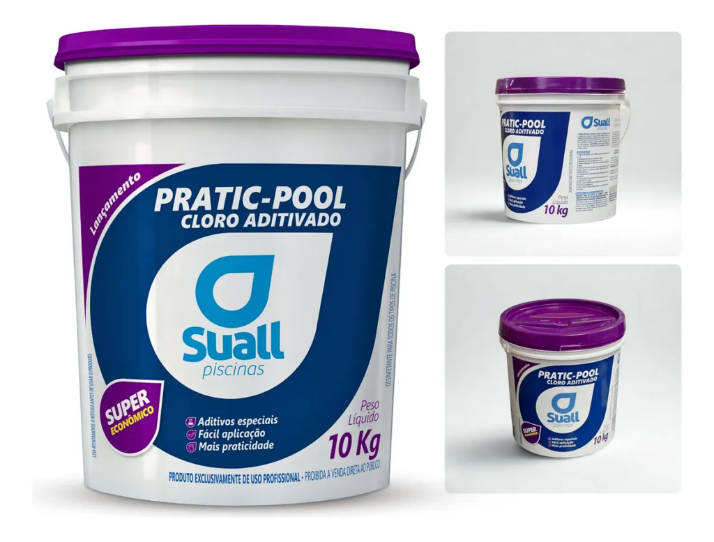 Cloro Suall Pratic Pool Aditivado 10kg para Piscina