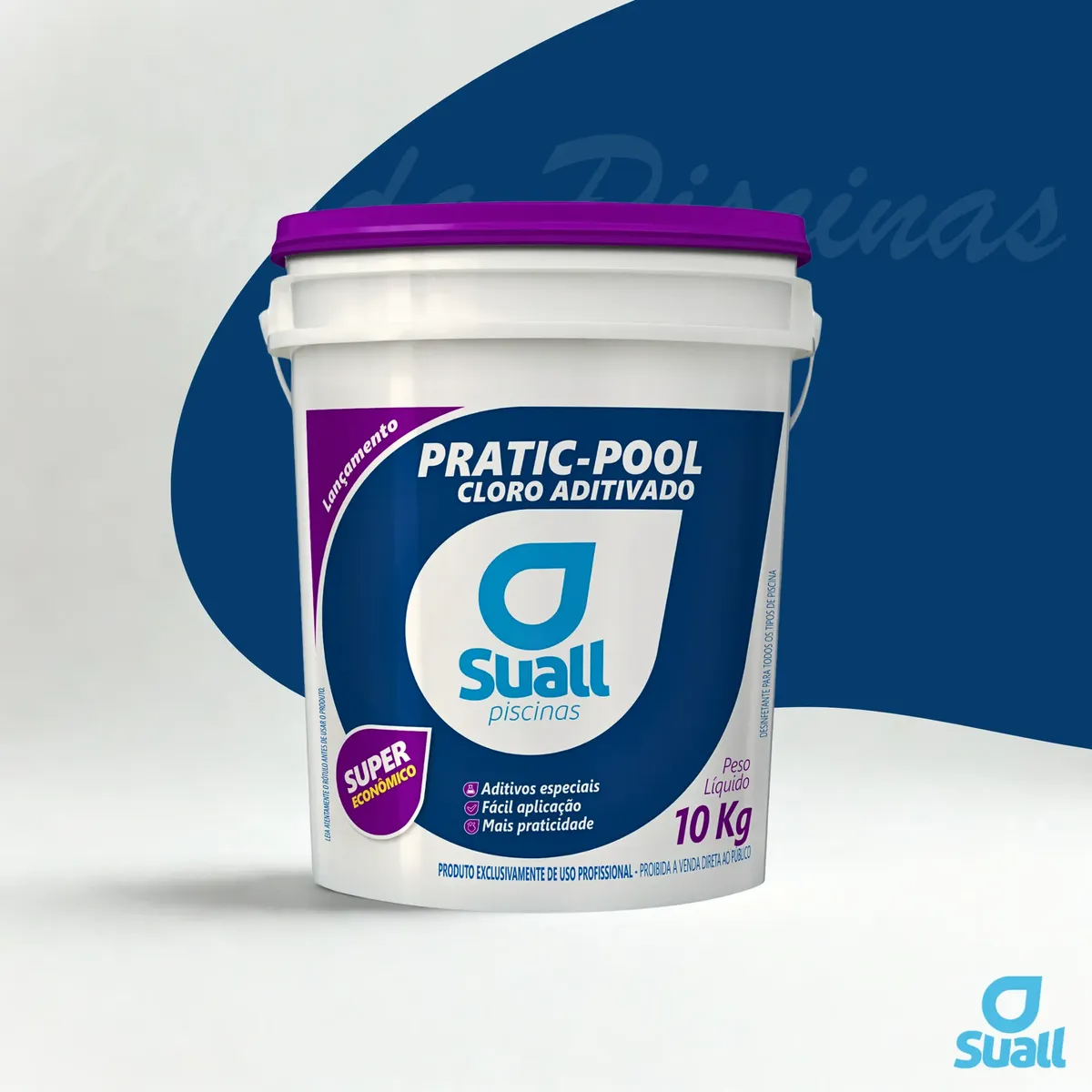 Cloro Suall Pratic Pool Aditivado 10kg para Piscina